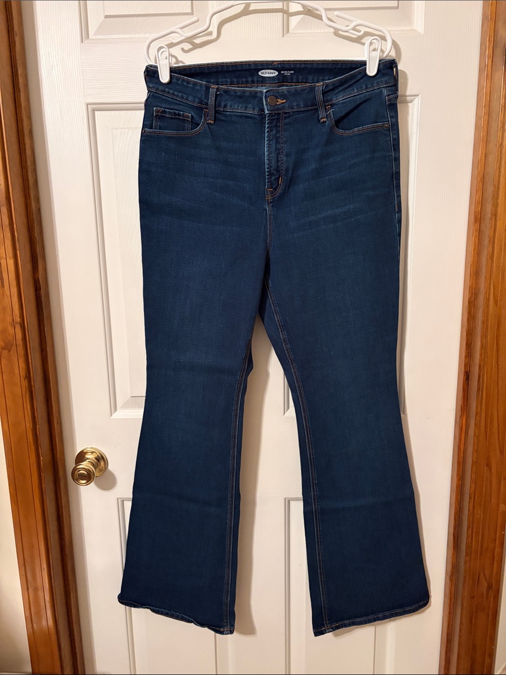 Old Navy Women’s High Rise Micro-Flare Jeans- Dark Wash